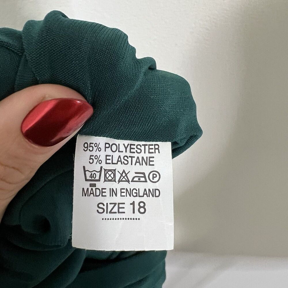 Club L London Off Shoulder Bodycon Midi Dress In Bottle Green NEW US 14 UK 18 - Picture 10 of 11